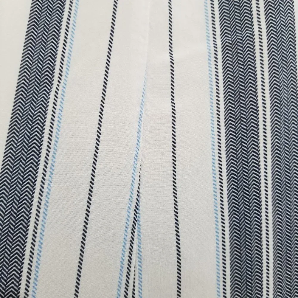 Ocean Drive dress Medium striped beach boho pom trim crochet inset sleeveless - Picture 8 of 10